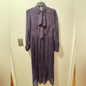 Brown and Blue Patterned dress